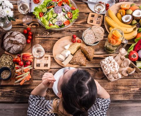 gezond eten bovenaanzicht